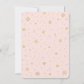 ゴールド＆コーラル ワン・ダーランド 1歳の誕生日パーティー 招待状 (裏面)