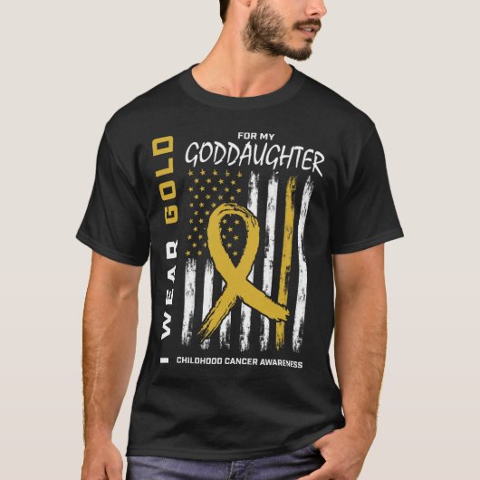 ゴールド・ゴッドドーター 小児がん啓発 アメリカ Tシャツ (正面)