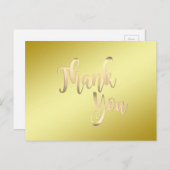 ゴールド サンクス メタル グリッター クリーン ポストカード (正面/裏面)