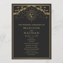 ゴールド サン アンド ムーン タロット ウェディング プログラム