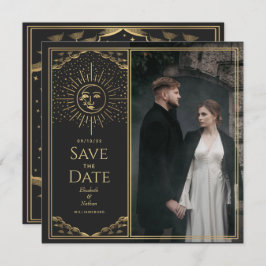 ゴールド サン アンド ムーン タロット カード フォト セーブ ザ デート