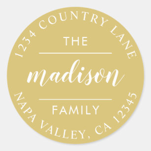 ゴールド サークル スクリプト 自分だけの差出人住所を作成 ラウンドシール