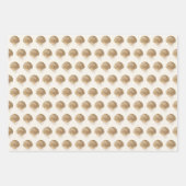 ゴールド シェル パール 誕生日 婚前祝い ギフト ラッピングペーパーシート (正面3)