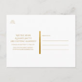 ゴールド シマー クリスタル ガラス グラム セーブ・ザ・デート 案内ポストカード (裏面)