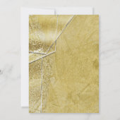 ゴールド シマー クリスタル ガラス グラム パーティー 招待状 (裏面)