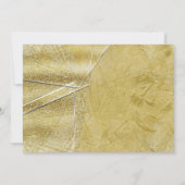 ゴールド シマー クリスタル ガラス グラム パーティー 招待状 (裏面)