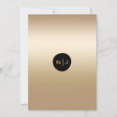 ゴールド シャイン シャイニー メタリック エレガント クラシック ウェディング 招待状 (裏面)