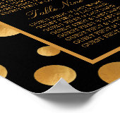 ゴールド シャンパン バブルズ 婚約 席次表 ポスター (角)