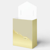 ゴールド＆シルバーに豪華なゴールド装飾、モノグラム、 フェイバーボックス (オープン)