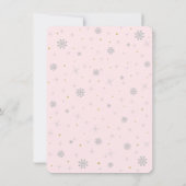 ゴールド＆シルバーウィンター ワンダーランド 1st バースデーパーティー 招待状 (裏面)