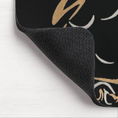 ゴールド&シルバークリスマスツリー マウスパッド (コーナー)