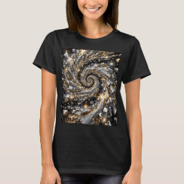 ゴールド&シルバーディスコスパイラルヴォルテックス Tシャツ