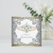 ゴールド シルバー ティール タイア キンセアニエラ 招待状 (スタンド正面)