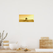 ゴールド シングル エンジン 航空機 ヴィンテージ 航空機 ポスター (キッチン)