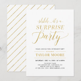 ゴールド |シンプルモダンパーティー 招待状