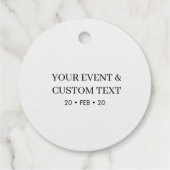 ゴールド | シンプル モダン タイポグラフィー ありがとうございます フェイバータグ (裏面)