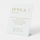 ゴールド ジェンガ ゲストブック ミニマリスト モダン 台座サイン (正面)