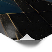 ゴールド・ジオメトリック・オーロラ ポスター (コーナー)