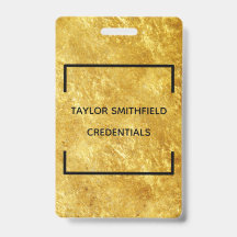 ゴールド ジオメトリック スクエア モダン トレンディ バッジ ストラップ