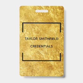 ゴールド ジオメトリック スクエア モダン トレンディ バッジ ストラップ