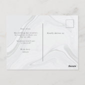 ゴールド ジオメトリック マーブル ブライズメイド インビテーション (裏面)