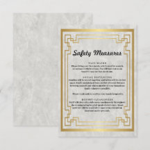 ゴールド ジオメトリック マーブル 安全対策