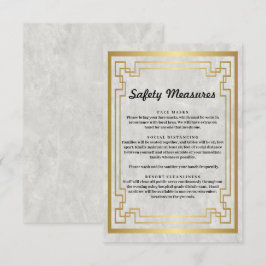 ゴールド ジオメトリック マーブル 安全対策 エンクロージャーカード