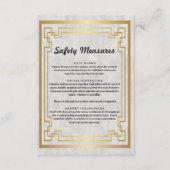 ゴールド ジオメトリック マーブル 安全対策 エンクロージャーカード (正面)