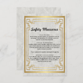 ゴールド ジオメトリック マーブル 安全対策 エンクロージャーカード