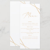ゴールド ジオメトリ メニュー カード (正面/裏面)
