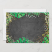 ゴールド ジャングル 動物 フォト 誕生日 サンクス カード (裏面)