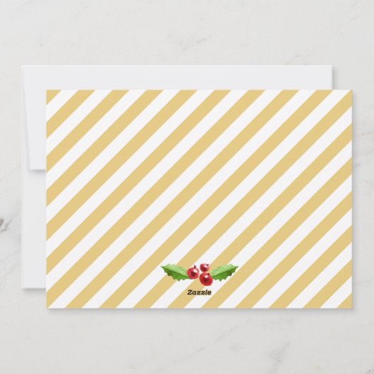 ゴールド ジョワイユ ノエル メリークリスマス フラワーフォト シーズンカード (裏面)