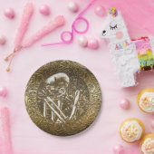 ゴールド スカル スカル ヴィンテージ トレジャー コイン ペーパープレート (パーティー)