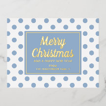 ゴールド スクリプト ダスティブルー ドット メリークリスマス