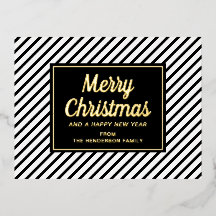ゴールド スクリプト 黒 白 ストライプ メリークリスマス