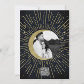 ゴールド スターズ ナイト セレスチャル サンバースト ムーン ありがとうございます 招待状 (裏面)