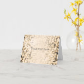 ゴールド スパークリング グラム 任意のテキスト 誕生日カード カード (黄色い花)