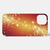 ゴールド スパークリング スターズ iPhoneケース (裏面横)