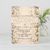 ゴールド スパークリング ライト グラマラス ウェディング インビテーション (スタンド正面)