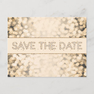 ゴールド スパークリング ライト SAVE THE DATE グラム ポストカード