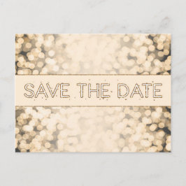 ゴールド スパークリング ライト SAVE THE DATE グラム ポストカード