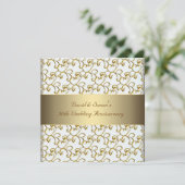 ゴールド スワールズ ゴールド 50周年 結婚記念日 パーティー 招待状 (スタンド正面)