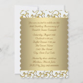 ゴールド スワール ゴールド 50周年 結婚記念日 パーティー 招待状 (裏面)