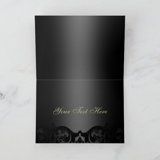 ゴールド スワール ダマスク ありがとう カード (内部)