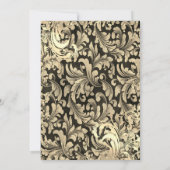 ゴールド スワール ティアラ スイート ダイヤモンド 16 パーティー 招待状 (裏面)