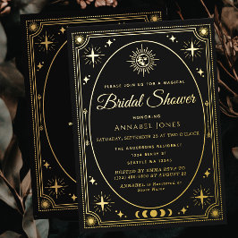 ゴールド セレスチャル ブラック タロット カード ブライダル シャワー