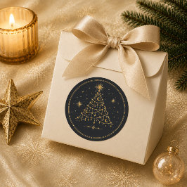 ゴールド セレスティアル クリスマスツリー 丸 シール