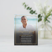 ゴールド セレブレーション オブ ライフ フォト 招待状 (スタンド正面)