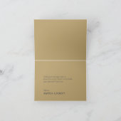 ゴールド タイプ デコ | ダーク ネイビー 結婚式 お礼カード サンキューカード (内部)