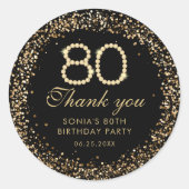 ゴールド ダイヤモンド エレガント 80歳の誕生日 ありがとう タグ (正面)